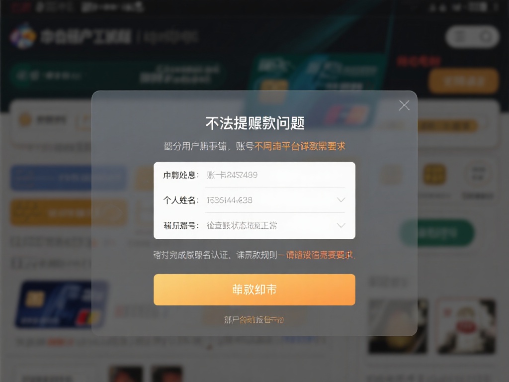 很多情况下，无法提款的原因可能是由于用户填写的提款