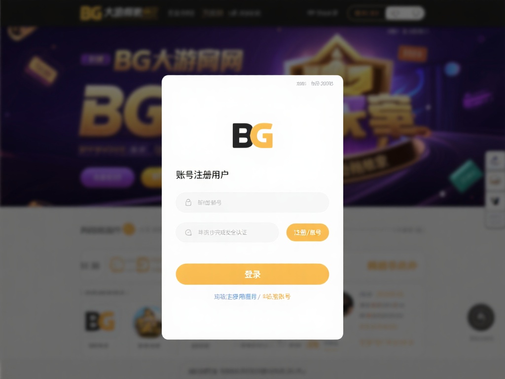 关于账号注册和登录：
访问BG大游官网后，您可以